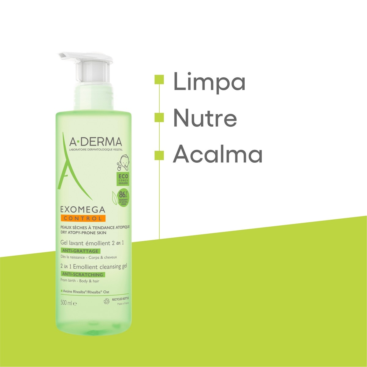 Gel Corpo e Cabelo Exomega Control - 500 ml 5