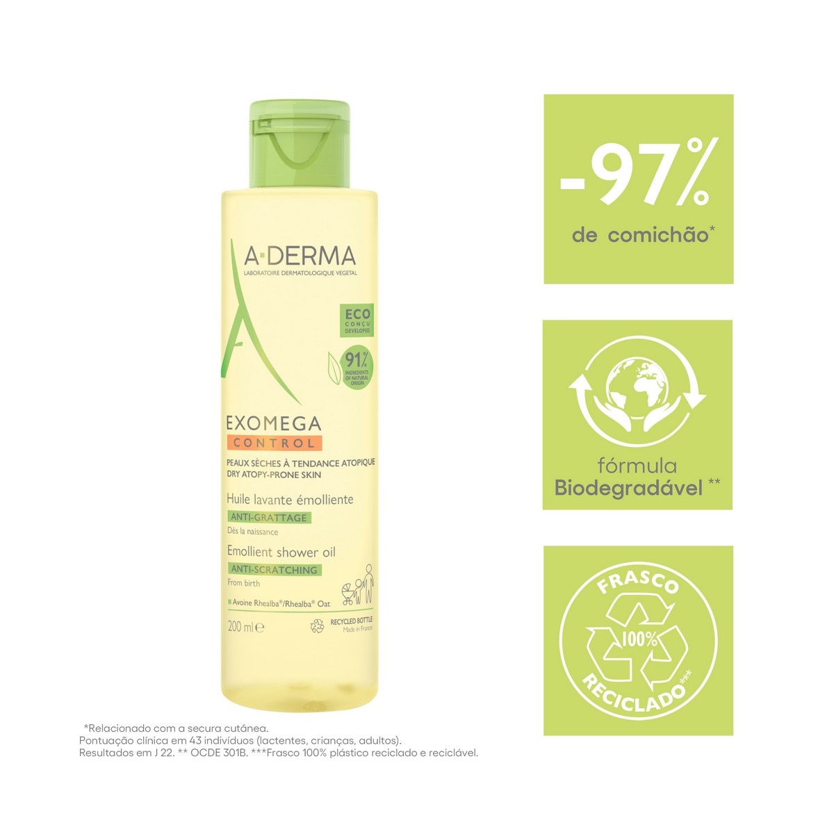 Óleo Duche Emoliente Exomega Control - 200 ml 4