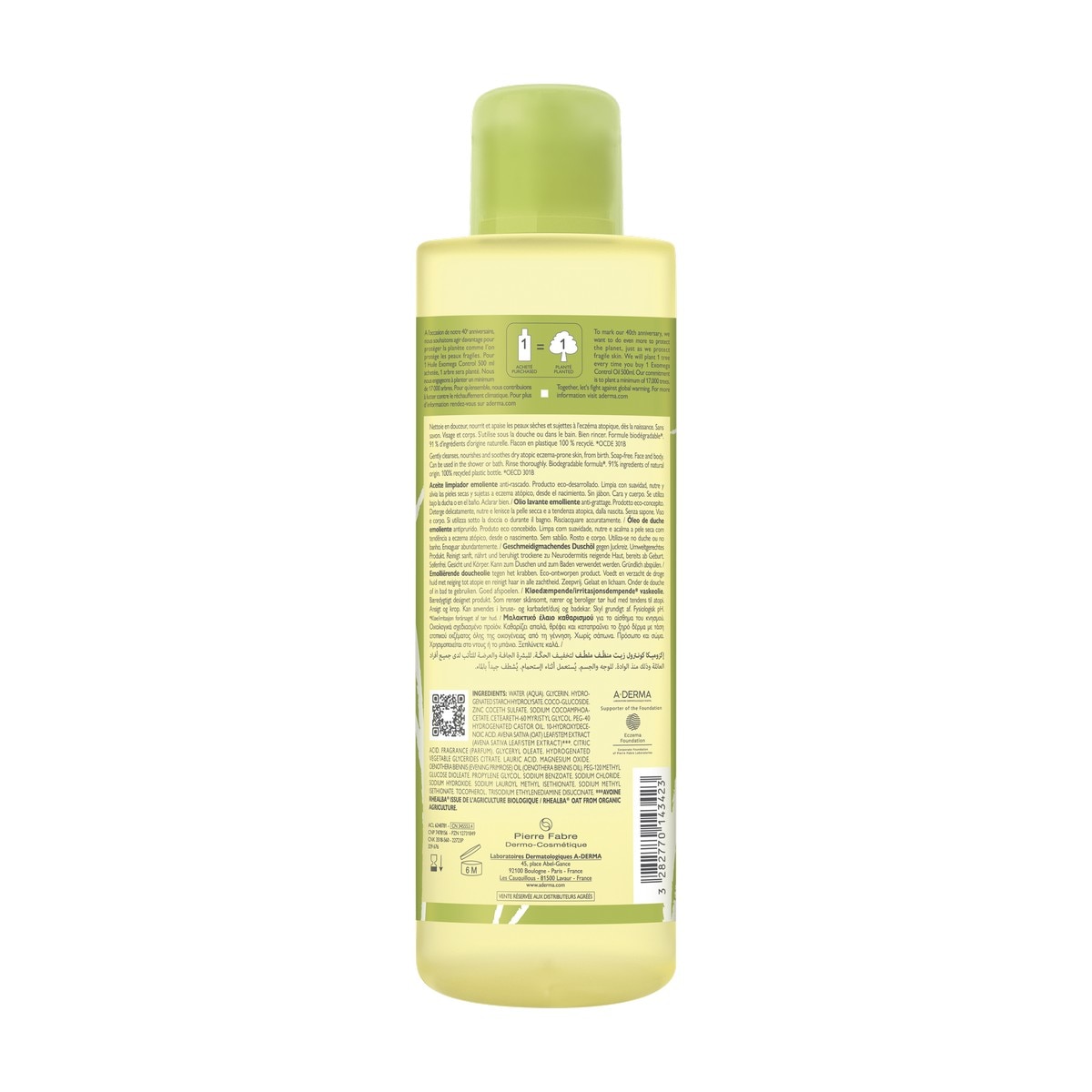 Óleo Duche Emoliente Exomega Control - 500 ml 2