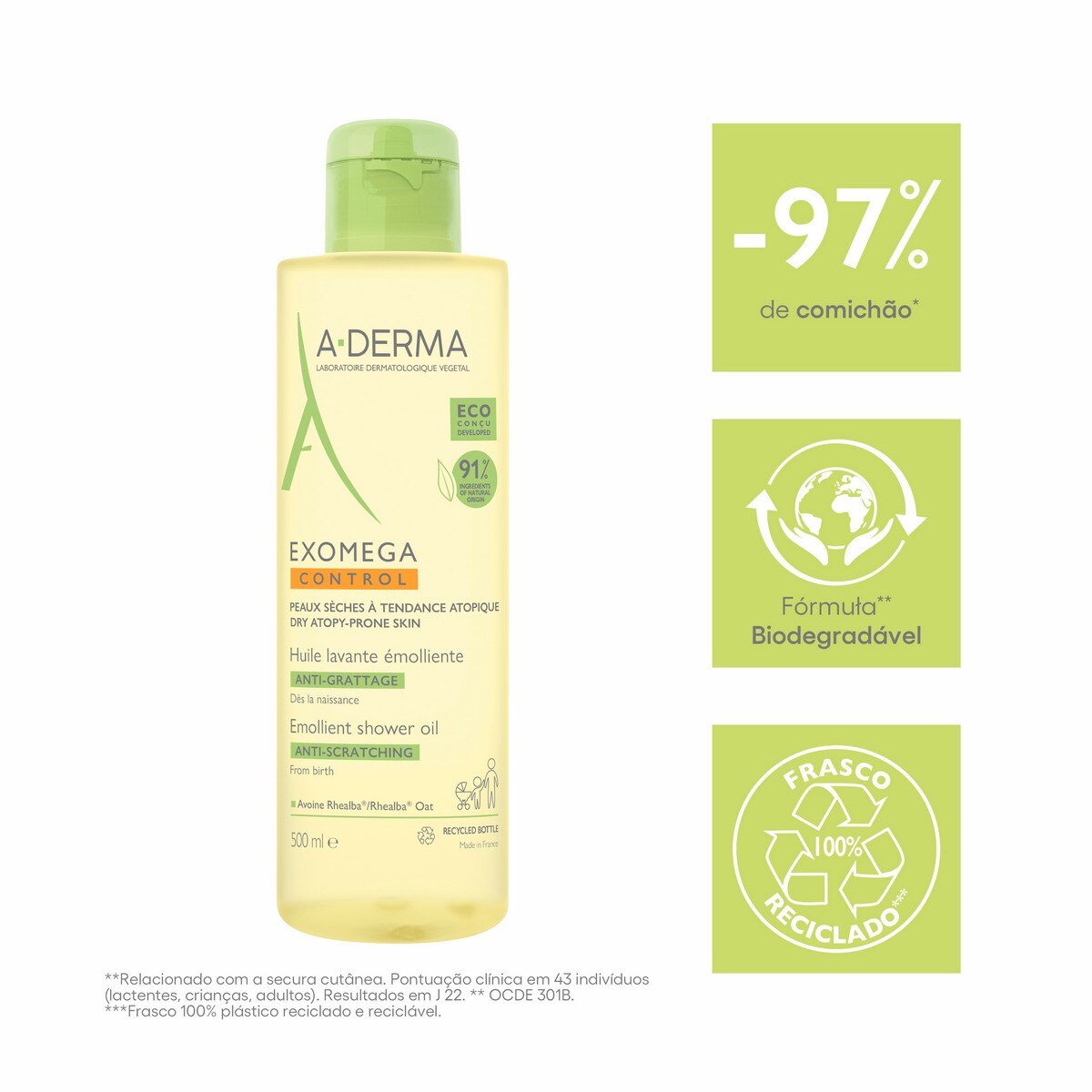 Óleo Duche Emoliente Exomega Control - 500 ml 4