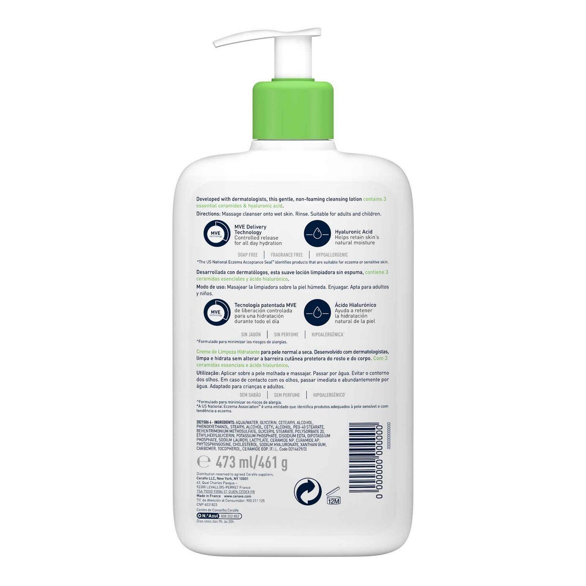 Creme Hidratante de Limpeza - 473 ml 2