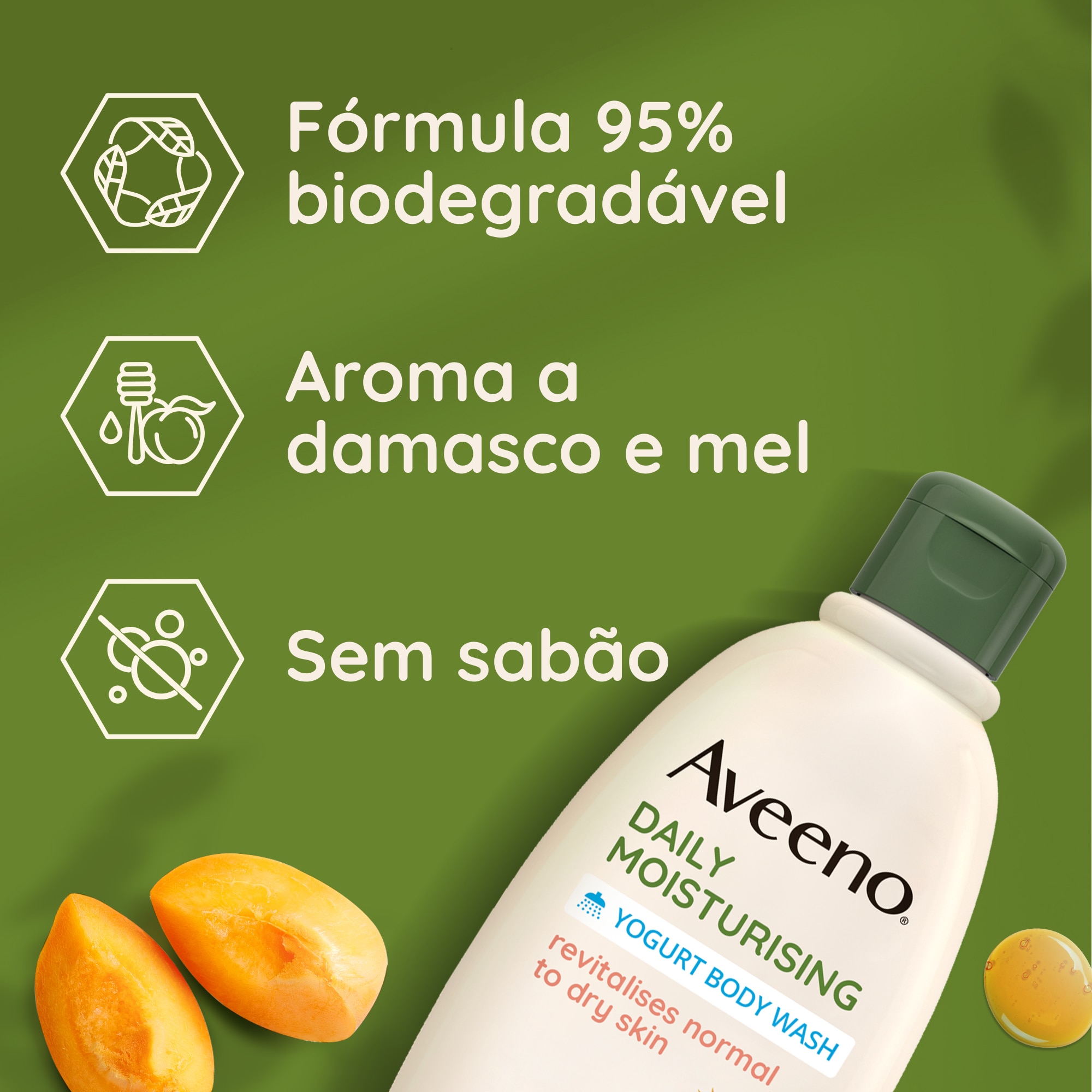 Gel Banho Iogurte Damasco e Mel - 300 ml 6