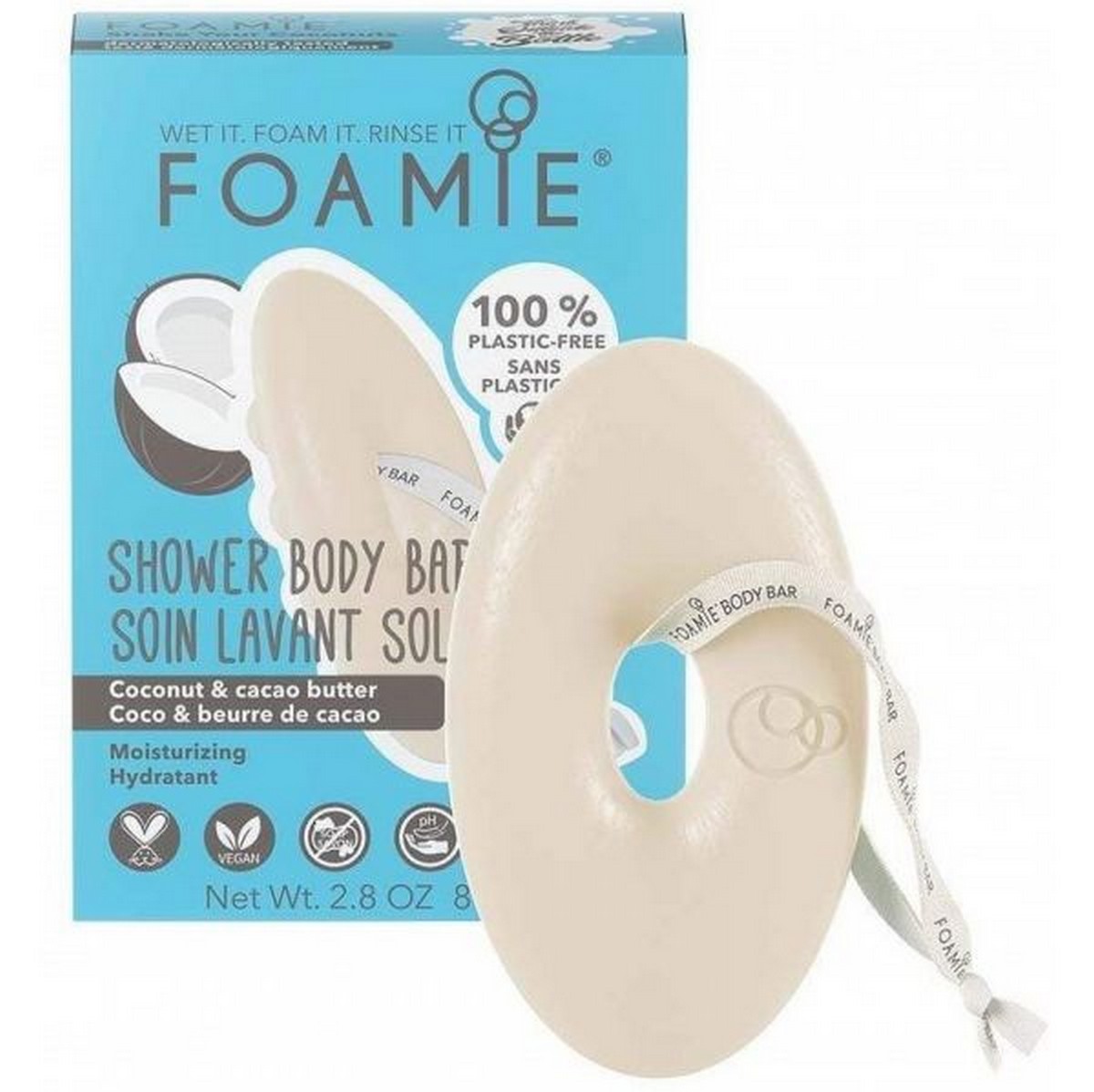 Gel de Banho Sólido Coco 80g Foamie 1