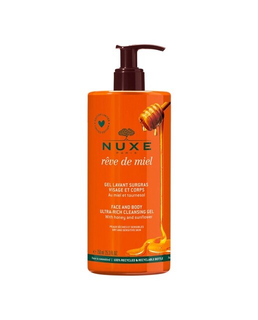 Gel de Limpeza Dermatológico para Rosto e Corpo Rêve de Miel® 750ml Nuxe 1