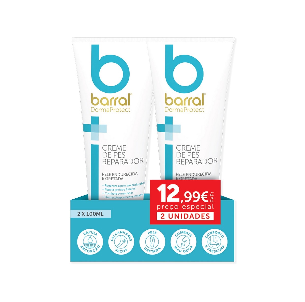 Duo Creme Pés 2x100ml Preço Especial Barral 1