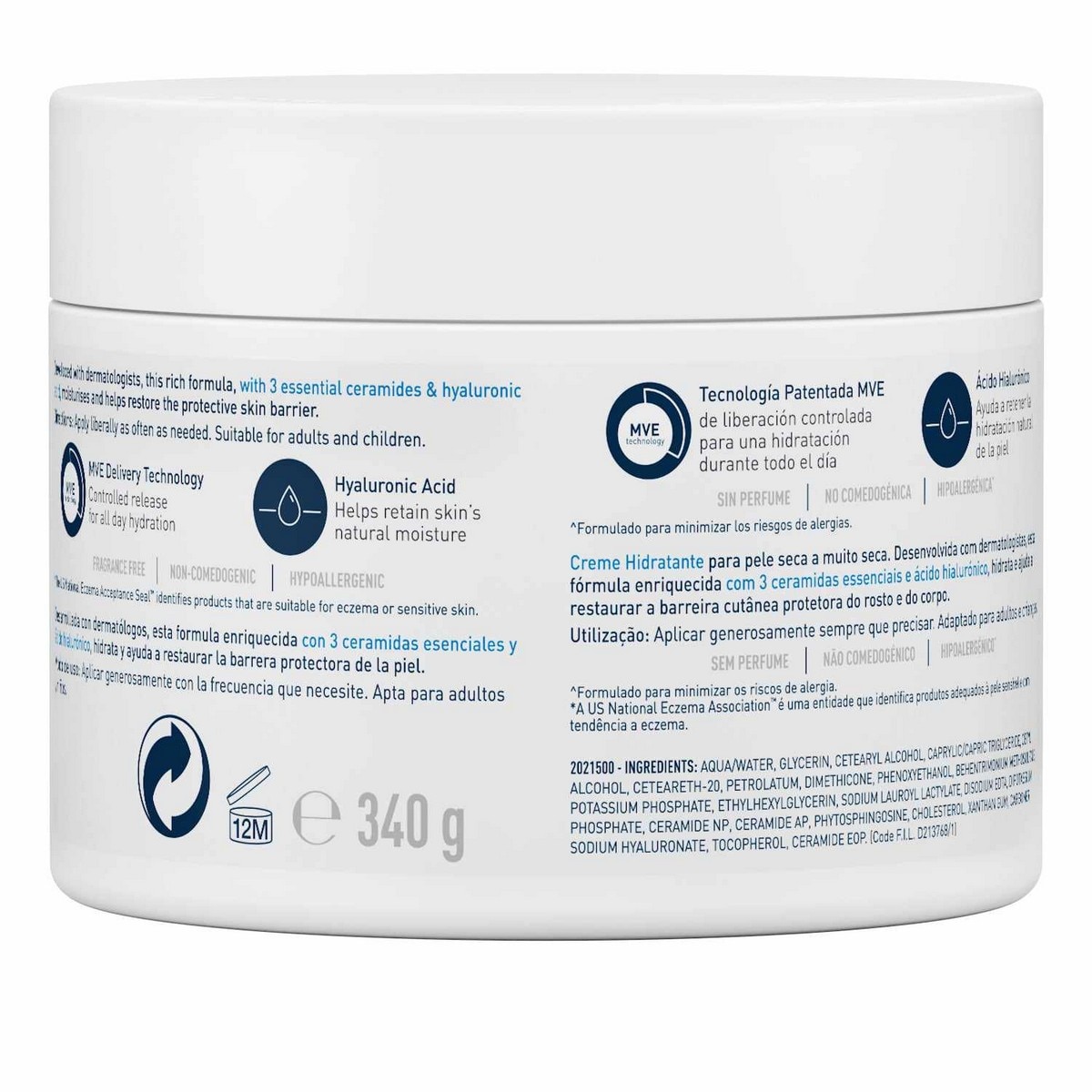 Creme Hidratante - 340 g 2