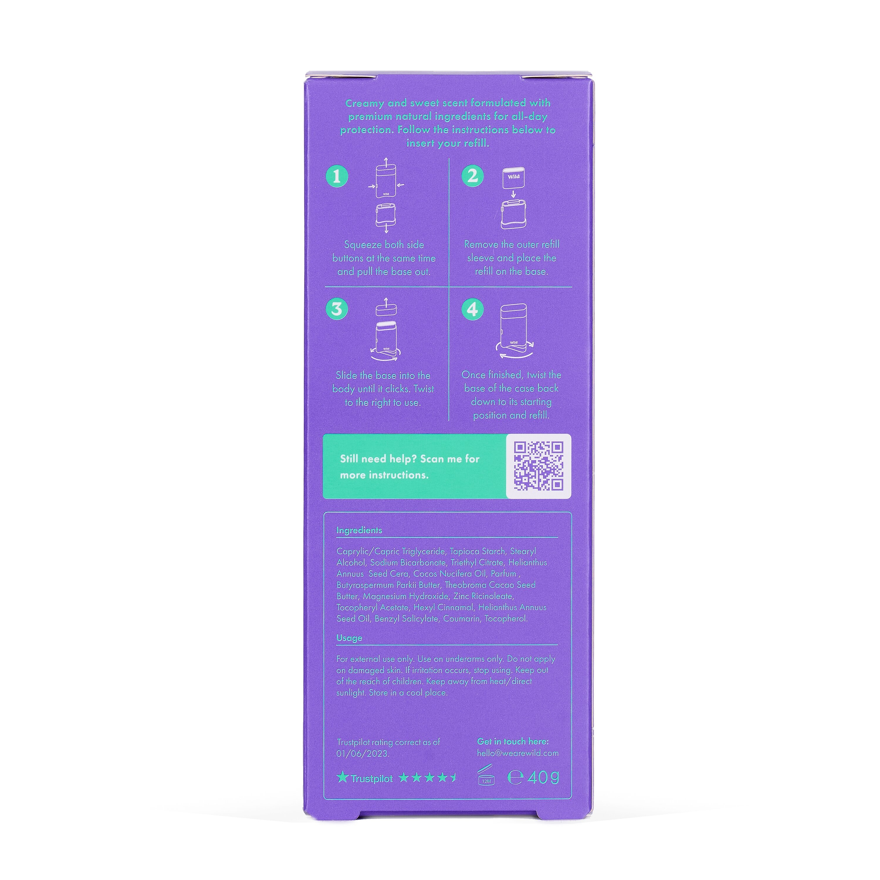 Desodorizante Natural Caixa e Recarga Coco e Baunilha - 40g 2