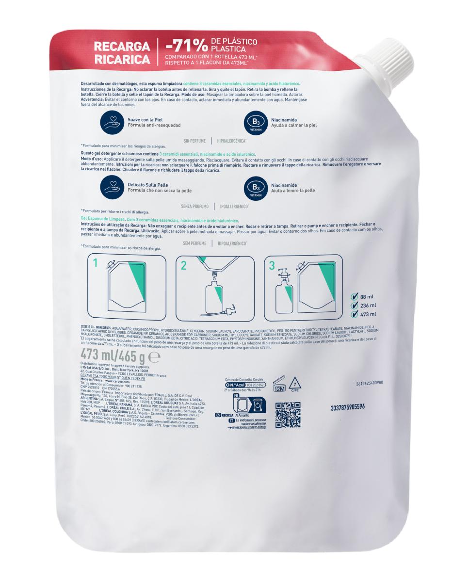 Gel Espuma de Limpeza Refill 2