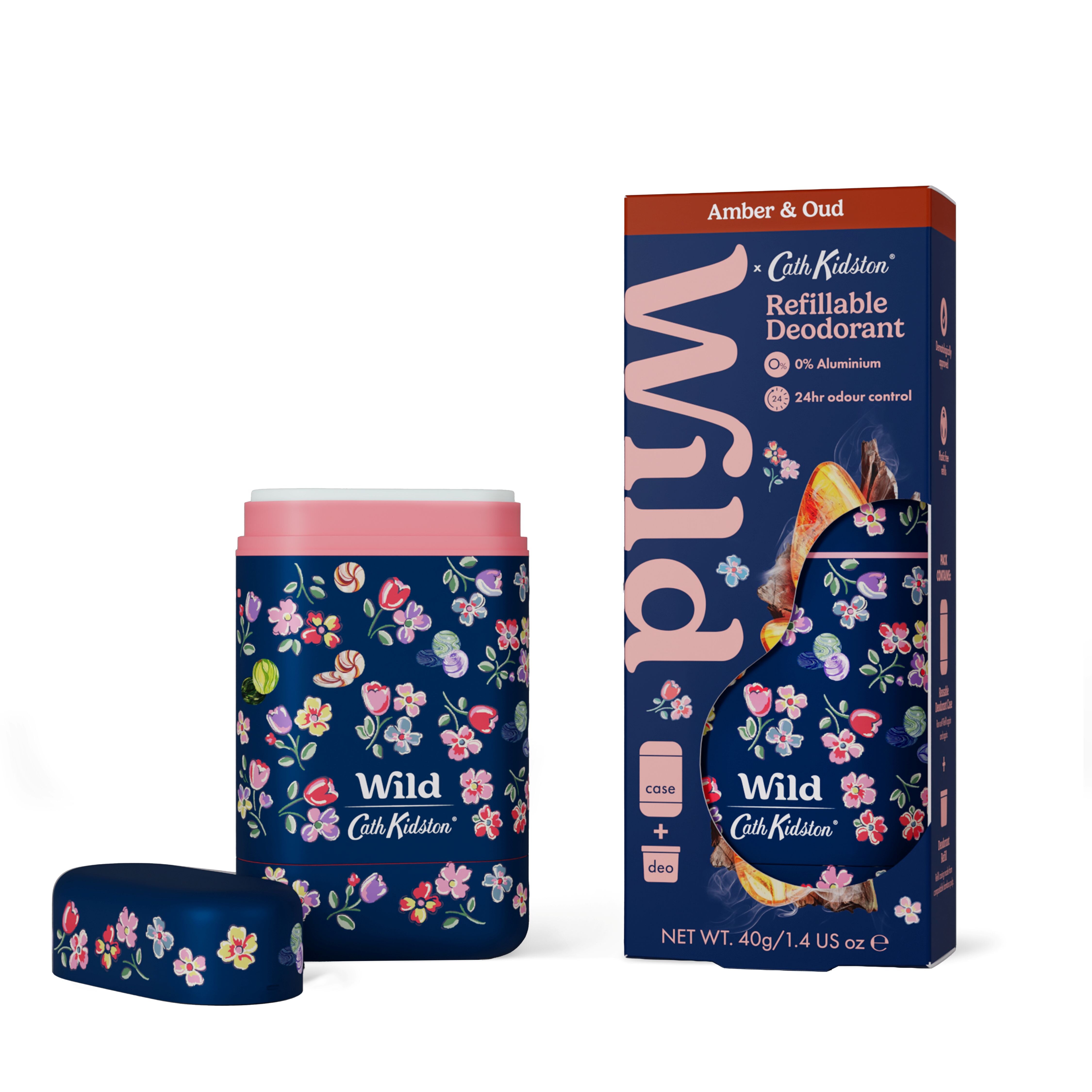 Imagem 0 de Desodorizante Natural Caixa e Recarga Cath Kidston Azul Âmbar e Ágar