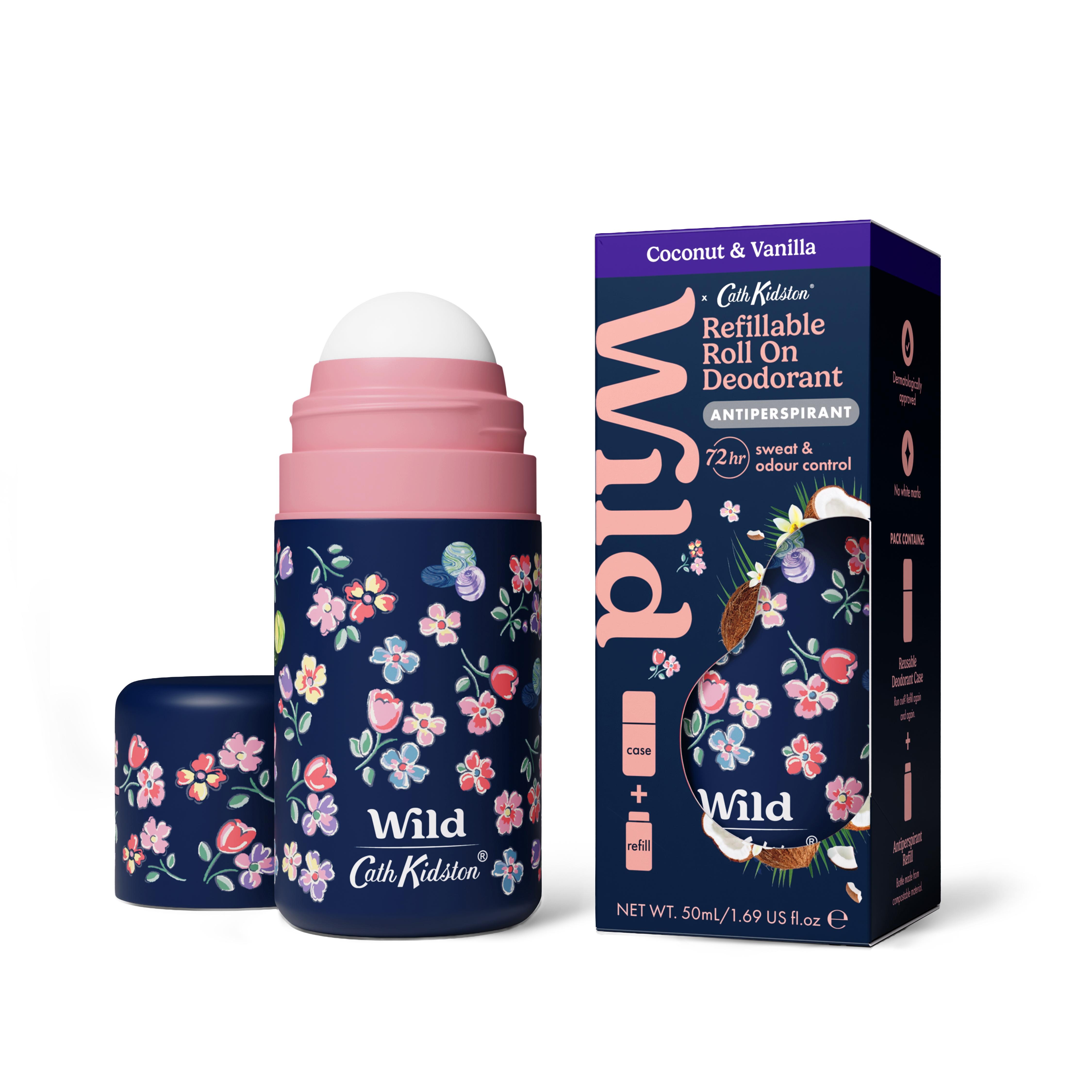 Imagem 0 de Desodorizante Natural Roll-On AT Caixa e Recarga Cath Kidston Azul Coco e Baunilha