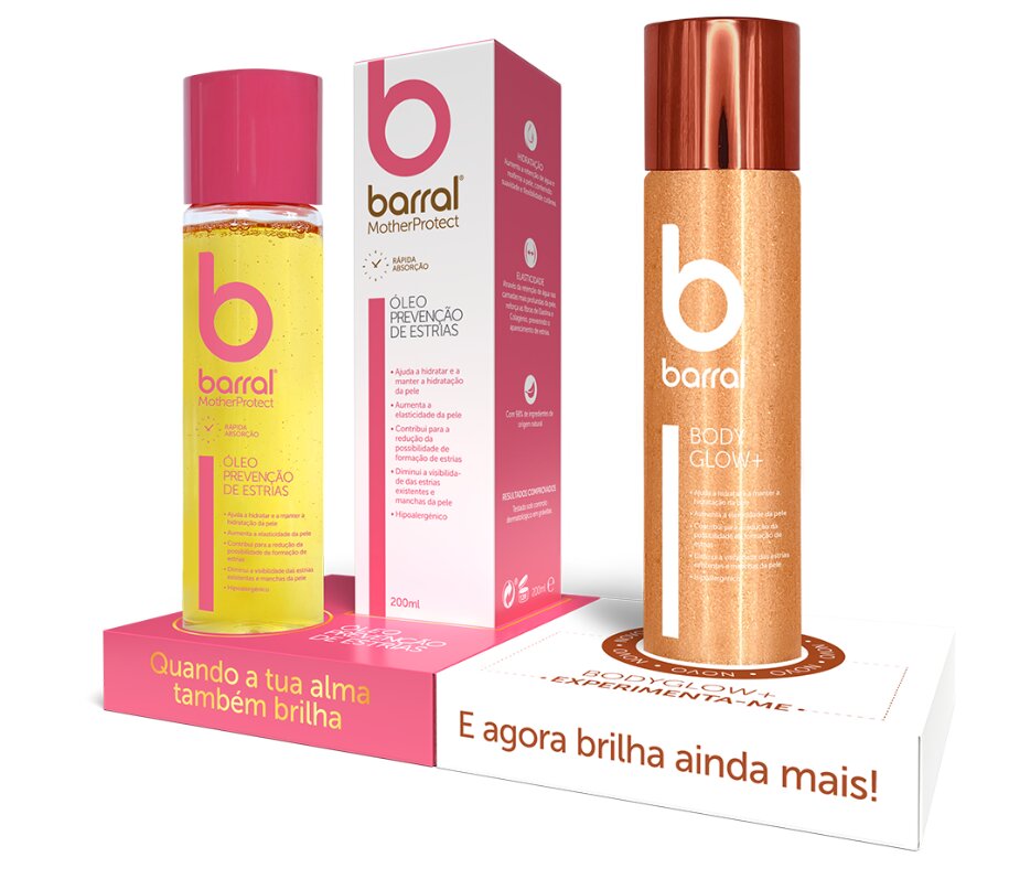 Óleo Prevenção de Estrias Barral Body Glow+ 2