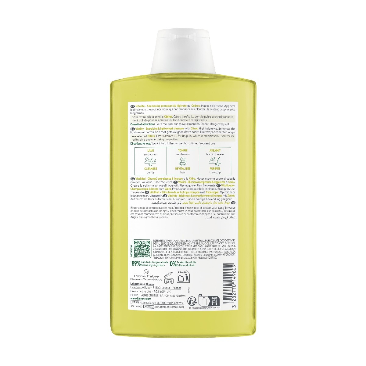 Champô Polpa de Cidra 400ml Klorane 2