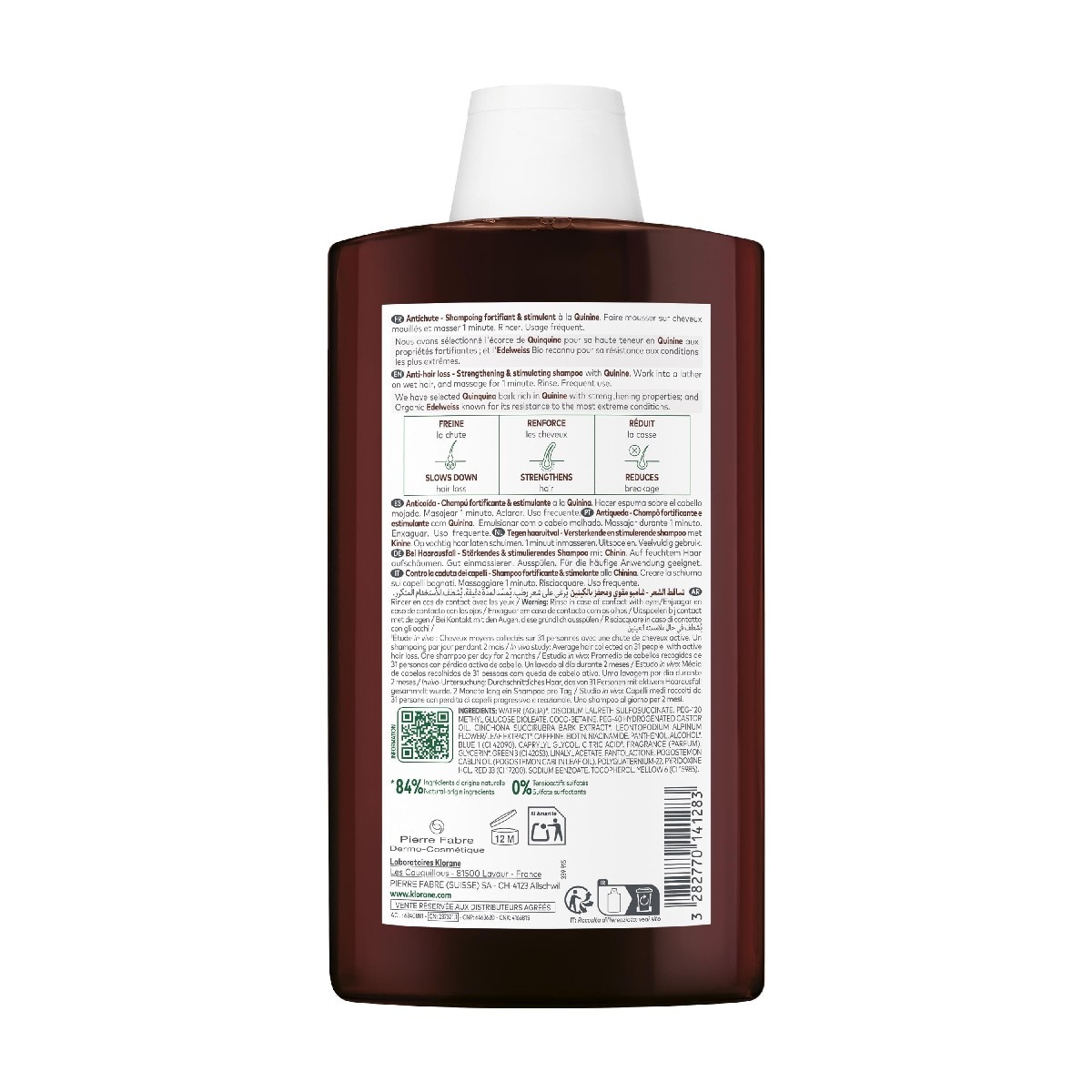 Champô Quinina 400 ML Klorane 5