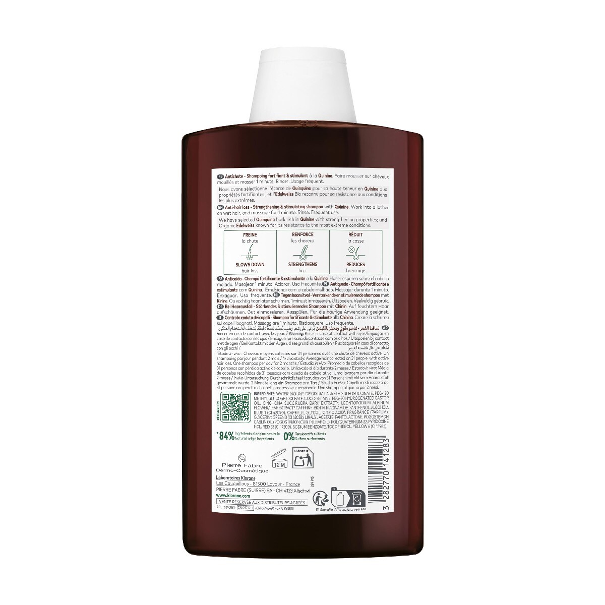 Champô Quinina 400 ML Klorane 5