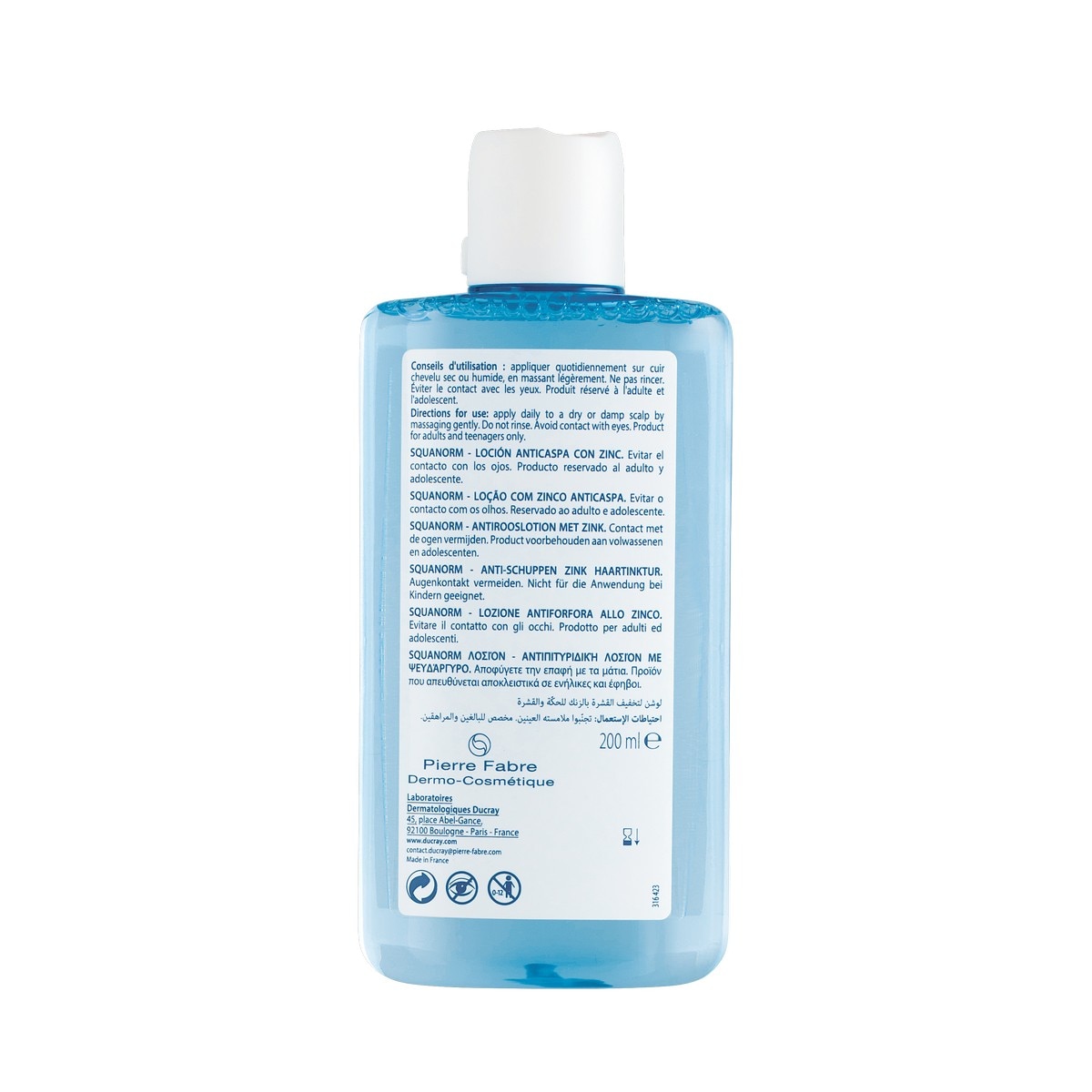 Loção Anticaspa Squanorm 200ml Ducray 2