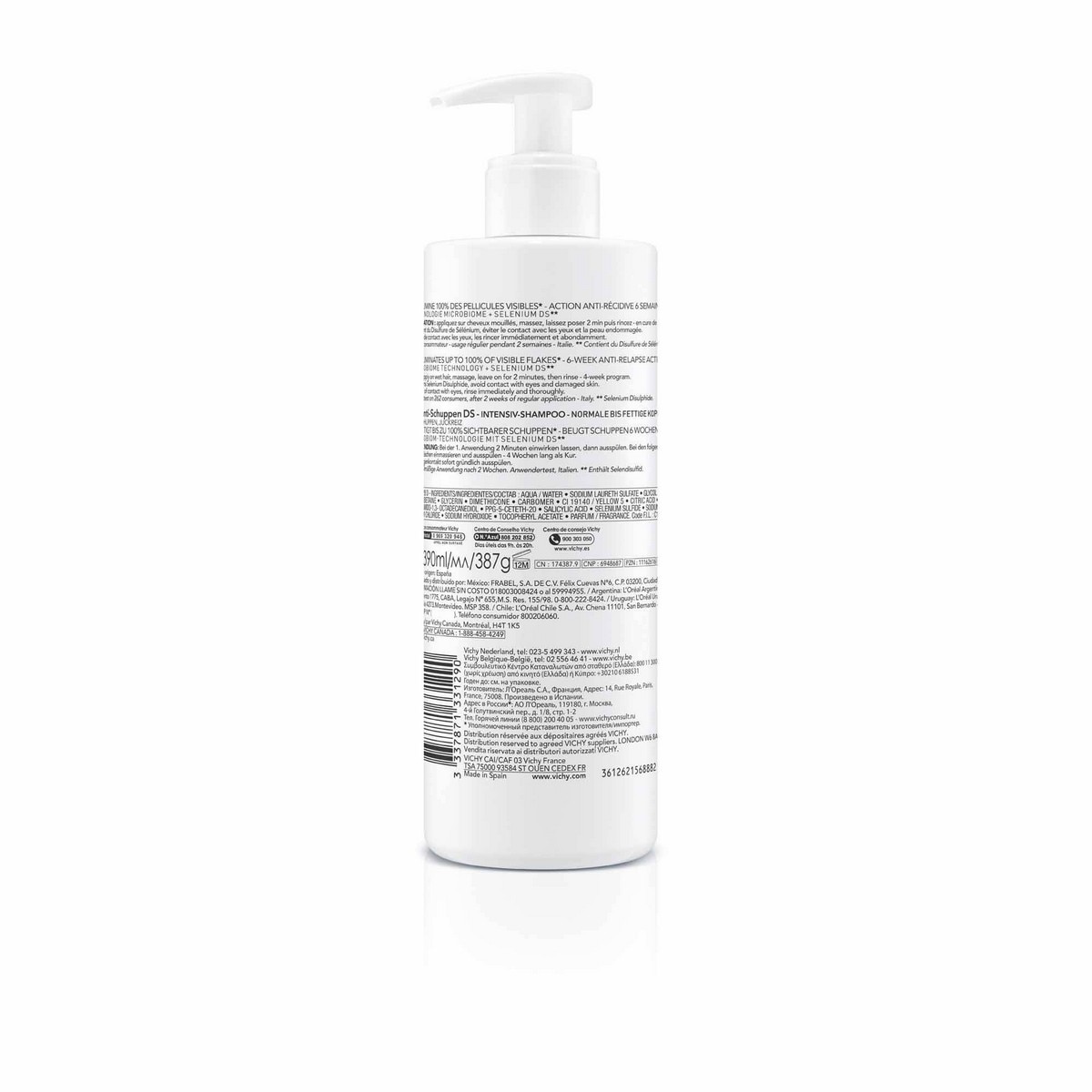 Champô Anticaspa Oleosa 390ml Vichy Dercos 2