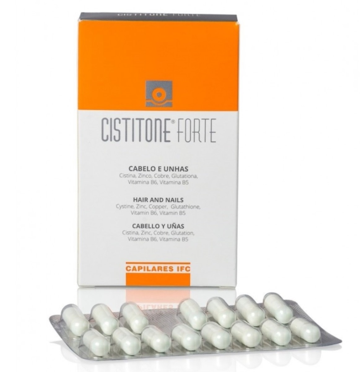 Suplemento Alimentar cabelo e unhas 3x 30 Cápsulas Cistitone Forte 1
