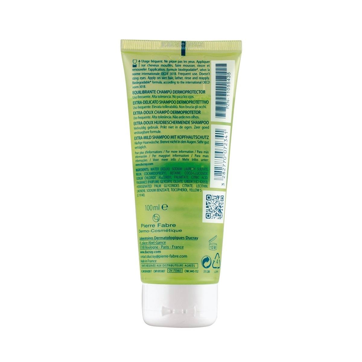 Champô Extra-Doux Dermaprotector 100ml Ducray 2