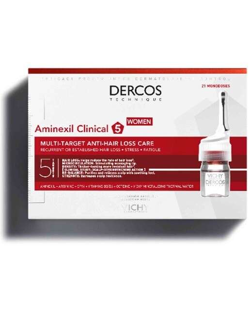 Imagem 0 de Ampolas Antiqueda Mulher Aminexil Clinical 5 21x6ml Vichy Dercos