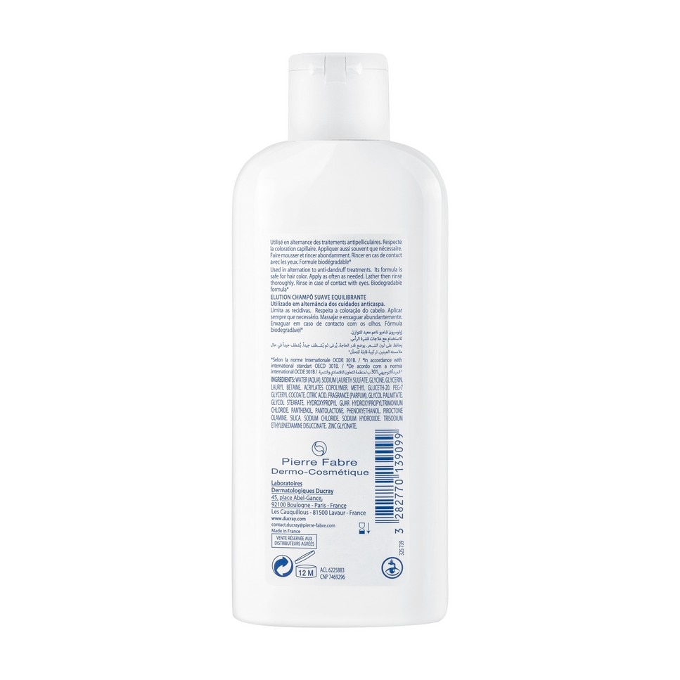 Elution Champô Reequilibrante 200 ML Ducray 2