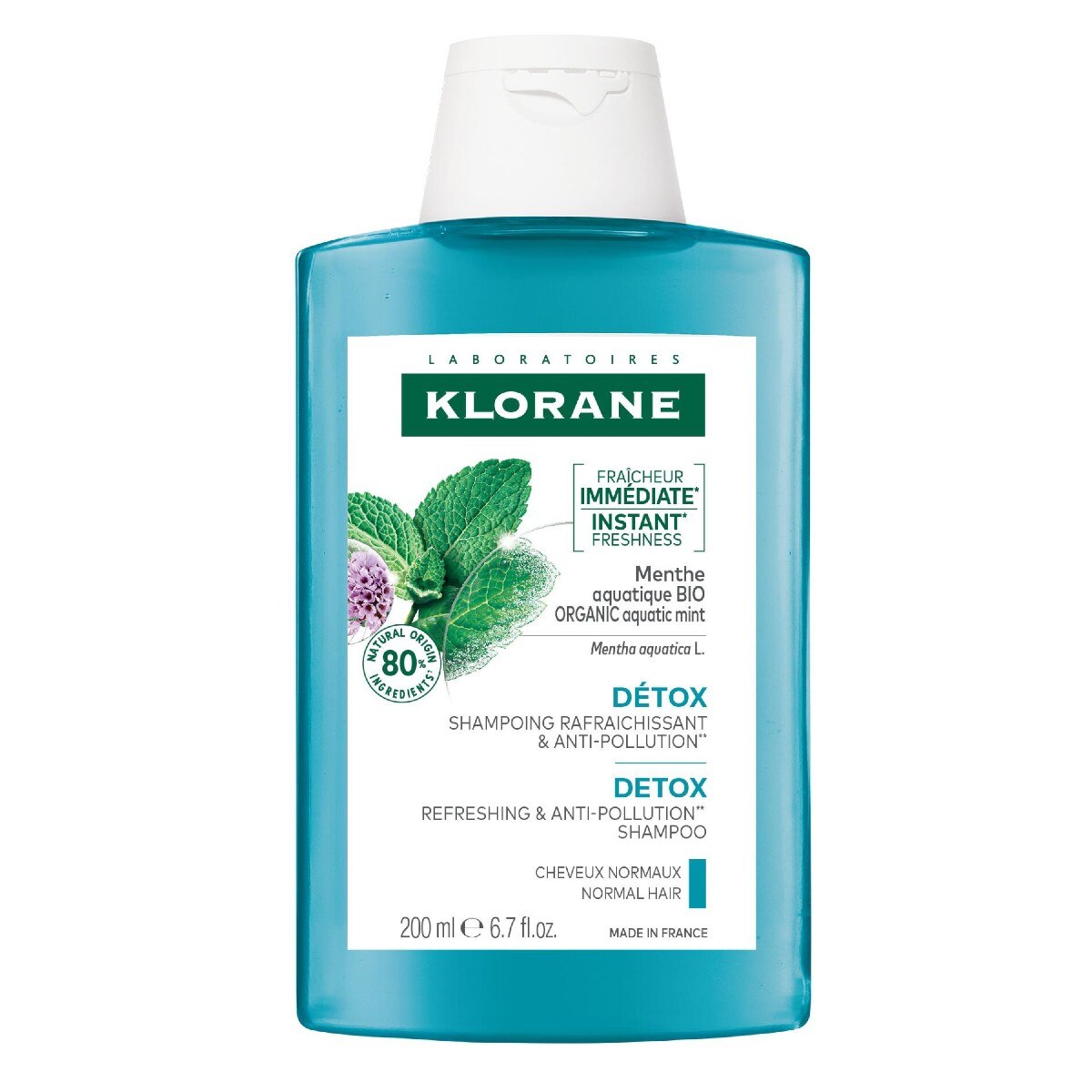 Champô Protetor Antipoluição Menta Aquática 200 ml Klorane 1