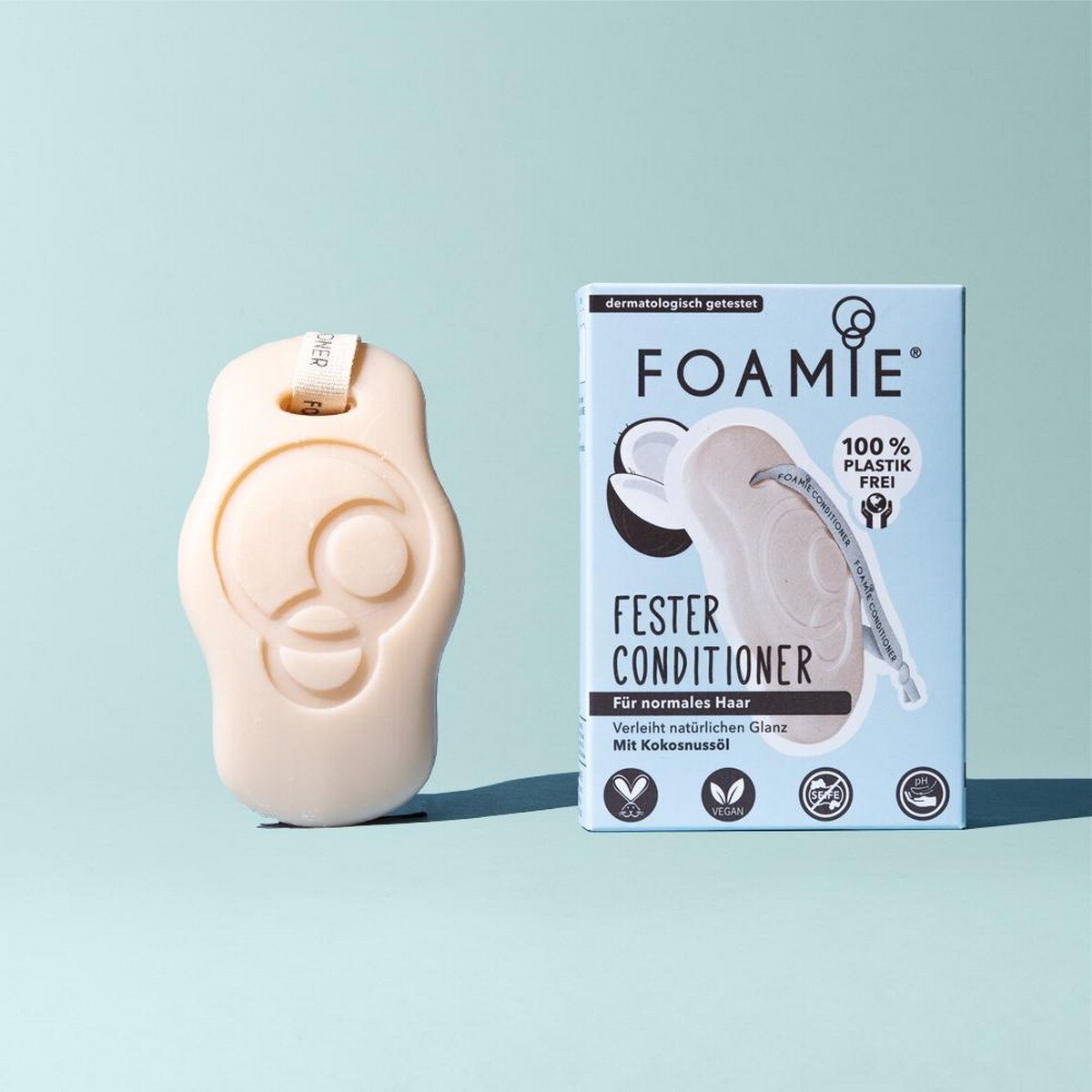 Condicionador Sólido Óleo de Côco Cabelos Normais 80g Foamie 2