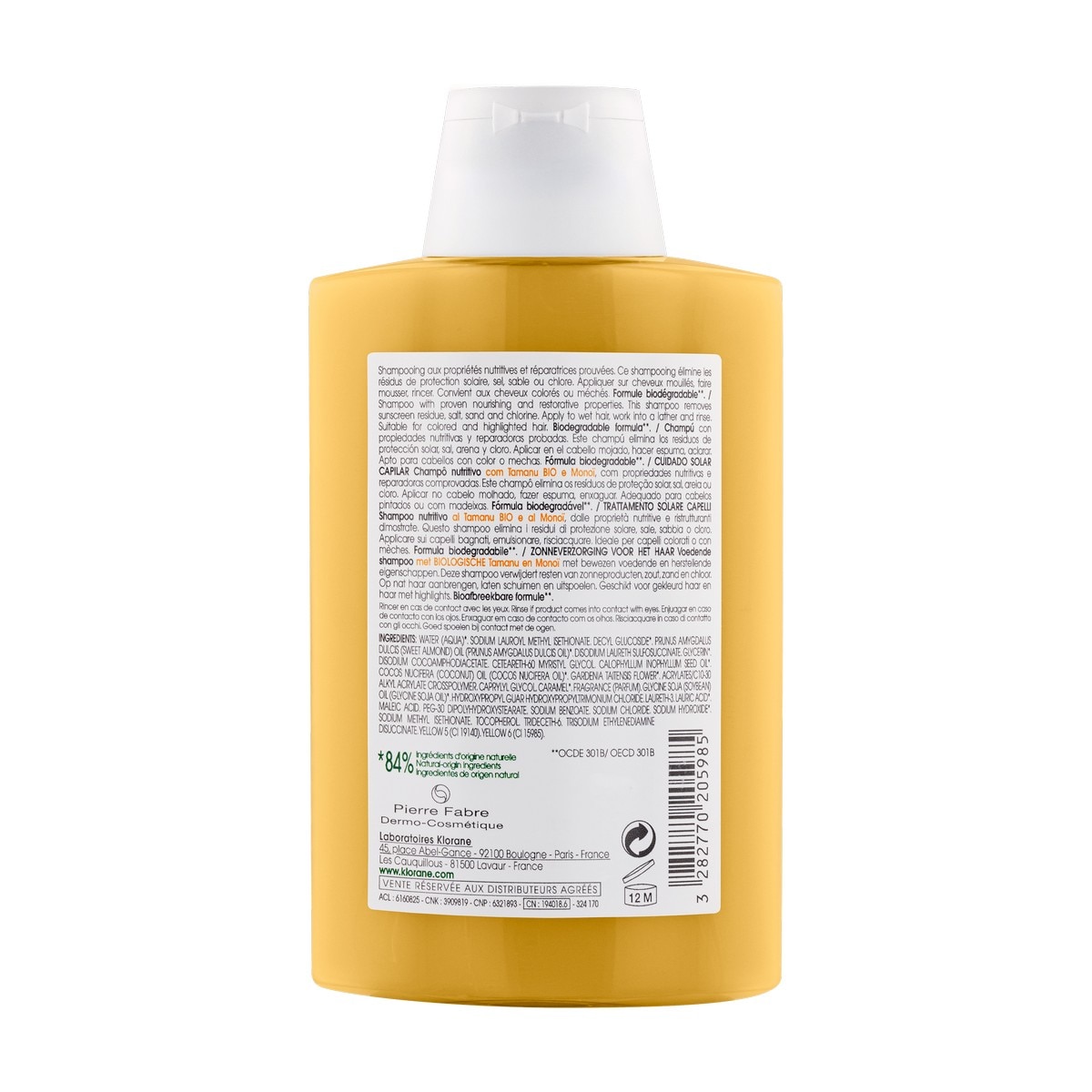 Champô Nutritivo com Tamanu BIO 200ml Klorane 2