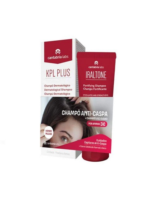 Kit KPL Plus Champô Anti-Caspa + Iraltone Champô Fortificante - 2x200 ml 1
