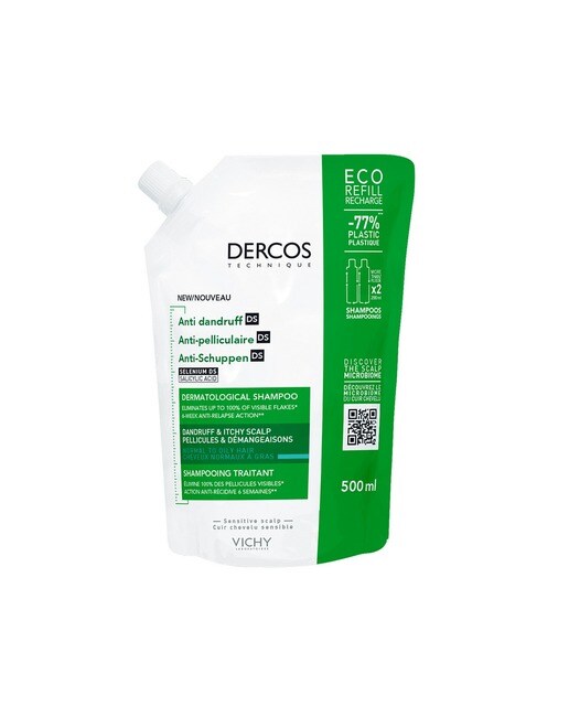 Recarga Ecorefill Champô Anticaspa DS Cabelo Normal a Oleoso Vichy Dercos - 500 ml 1