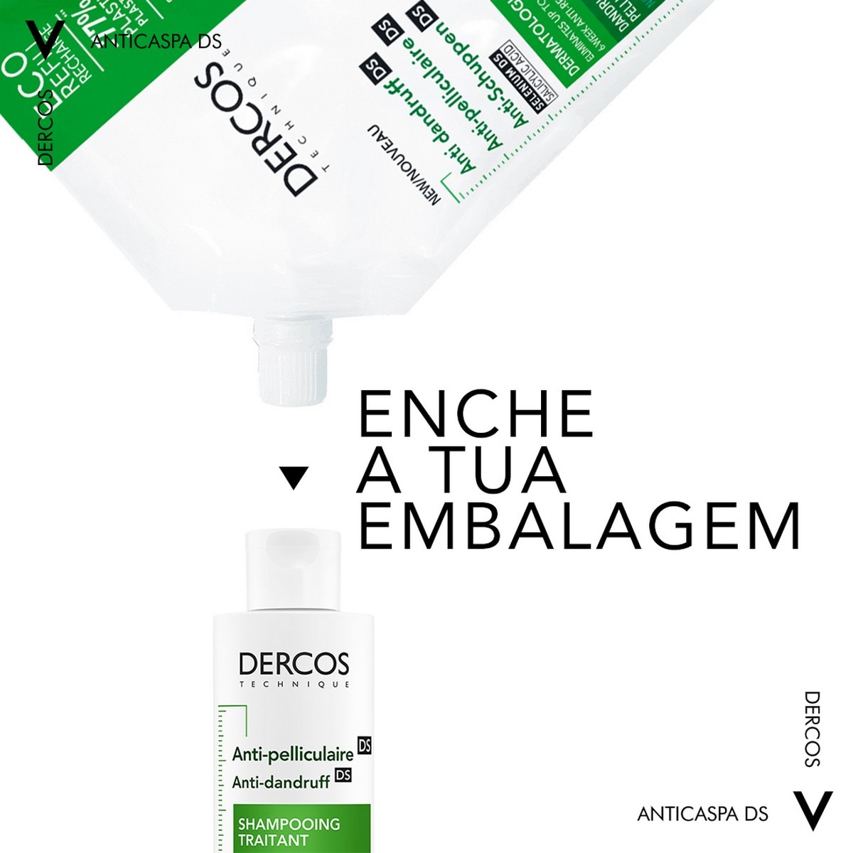 Recarga Ecorefill Champô Anticaspa DS Cabelo Normal a Oleoso Vichy Dercos - 500 ml 7