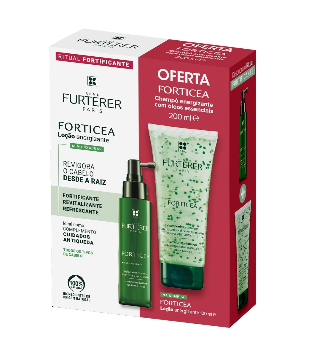 Kit Forticea Loção Enegizante 100 ml Oferta Champô Energizante 200 ml 1