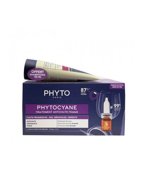 Kit Phytocyane Ampolas Mulher Queda Progressiva + Champô 1