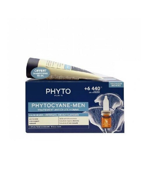 Kit Phytocyane Ampolas Homem + Champô 1