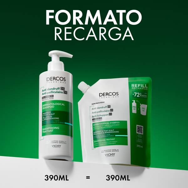 Refill Shampoo Anticaspa Dercos para Cabelos Normais e Oleosos 3