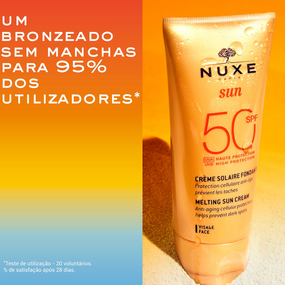 Proteto Solar em Creme Fundente Rosto SPF 50 Nuxe Sun 3
