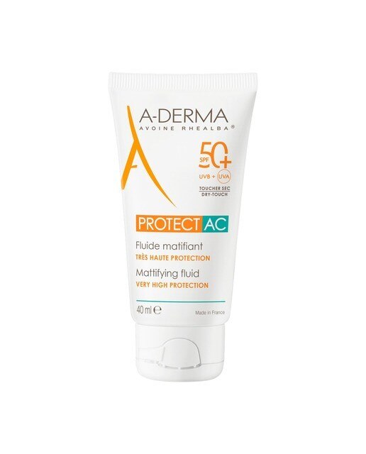 Protetor Solar Fluido Matificante SPF 50+ Peles com acne Aderma 1