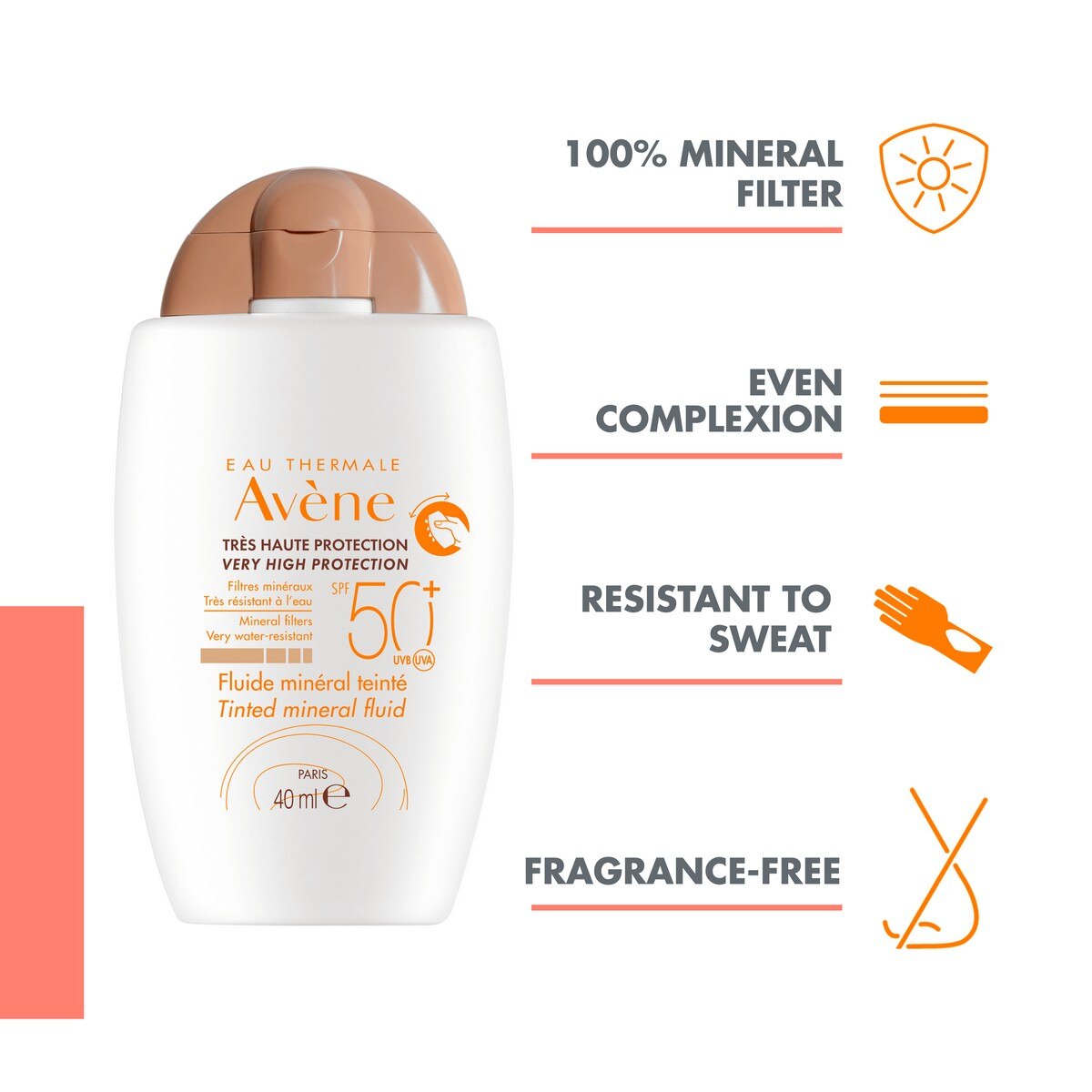 Protetor Solar Facial Mineral SPF 50+ com Cor - 40 ml 5