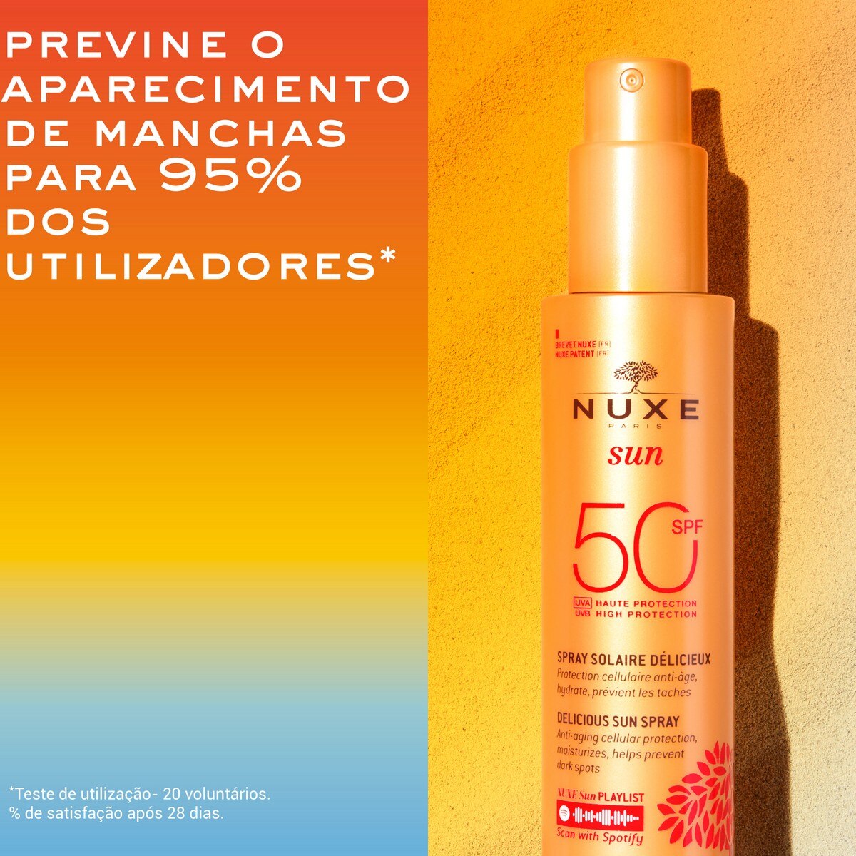Protetor Solar em Leite Fundente em Spray Rosto e Corpo Alta Protecção SPF 50 Nuxe Sun Nuxe 2