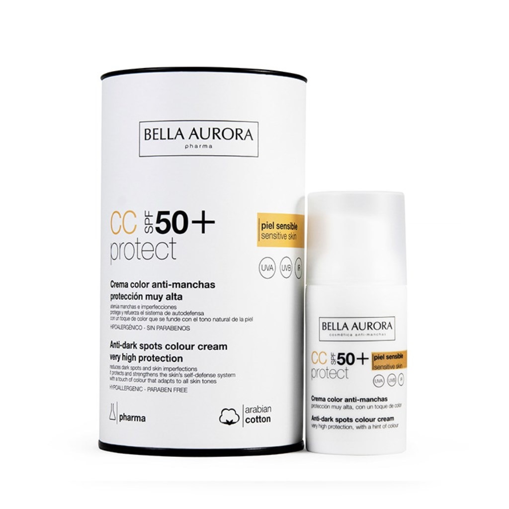 CC Cream Antimanchas SPF50+ Protect Pele Sensível 30ml Bella Aurora 2