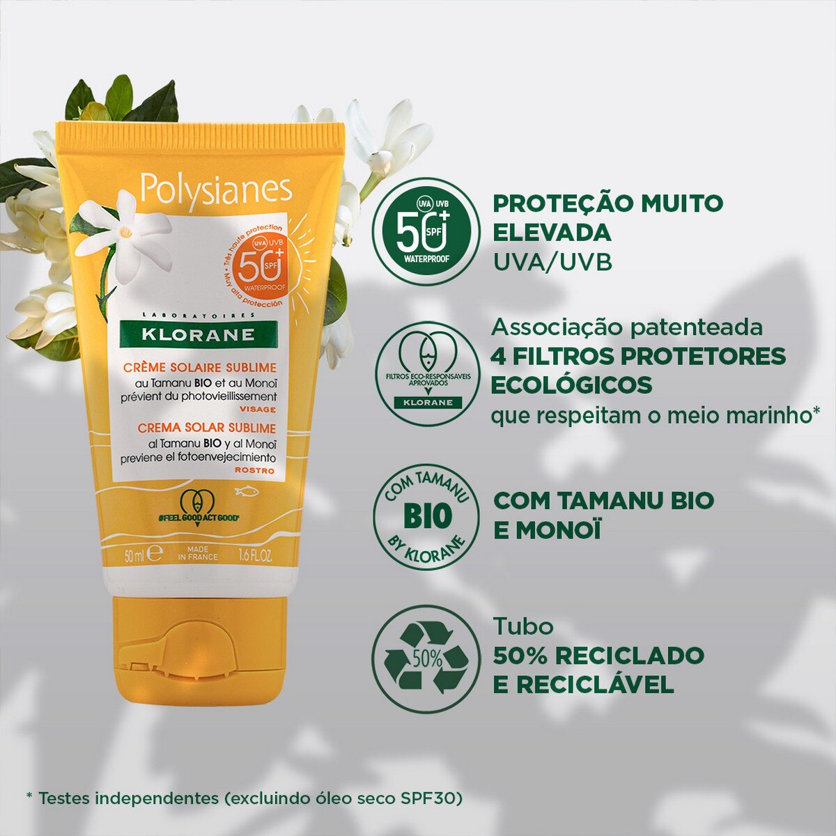 Protetor Solar Facial Polysianes Creme Sublime SPF 50 - 50 ml 4