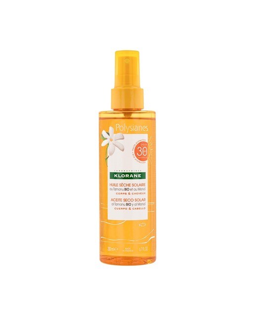 Protector Solar Polysianes Sun Protection Dry Oil SPF30 200ml Klorane 1