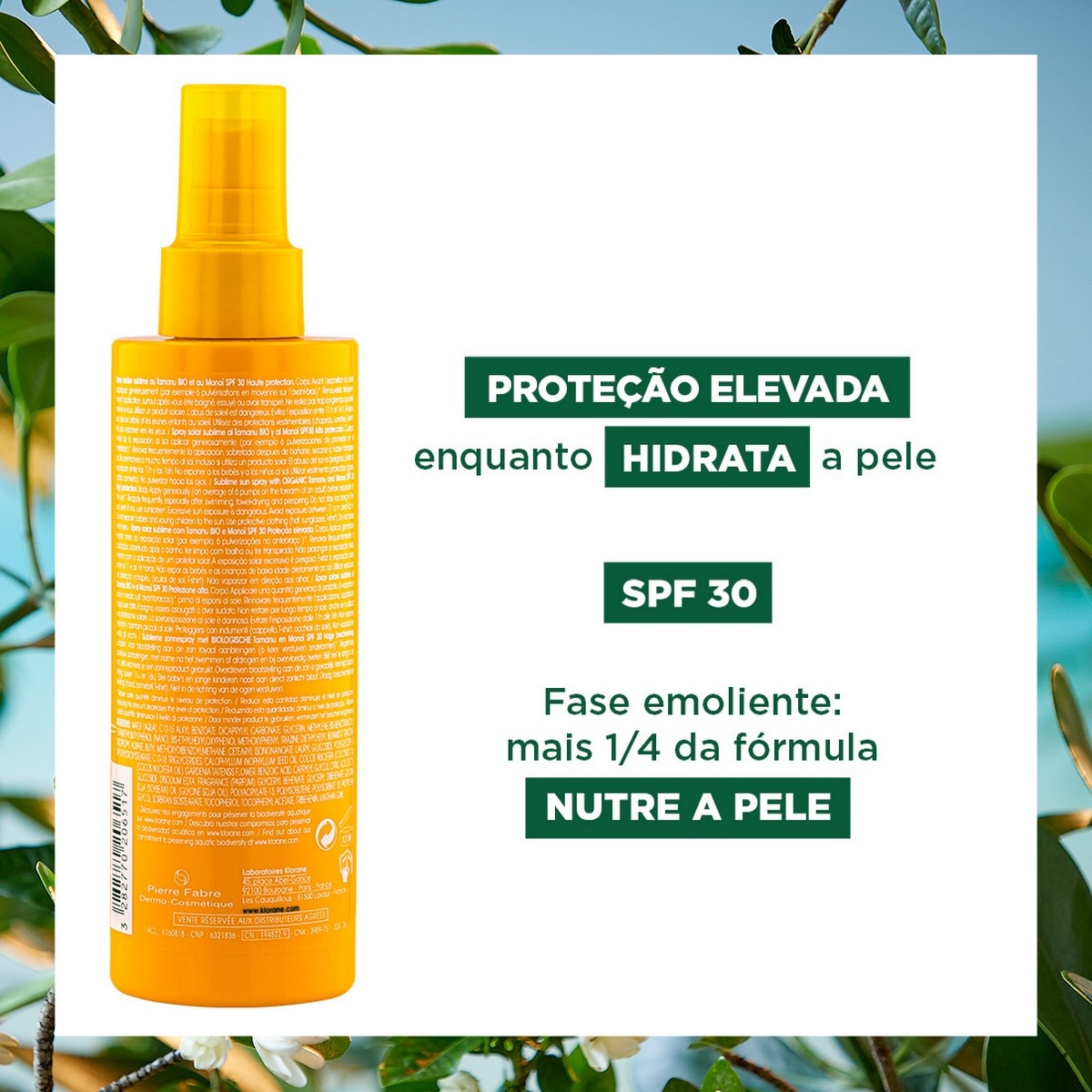Protetor Solar Polysianes Spray Sublime SPF 30 200ml Klorane 5
