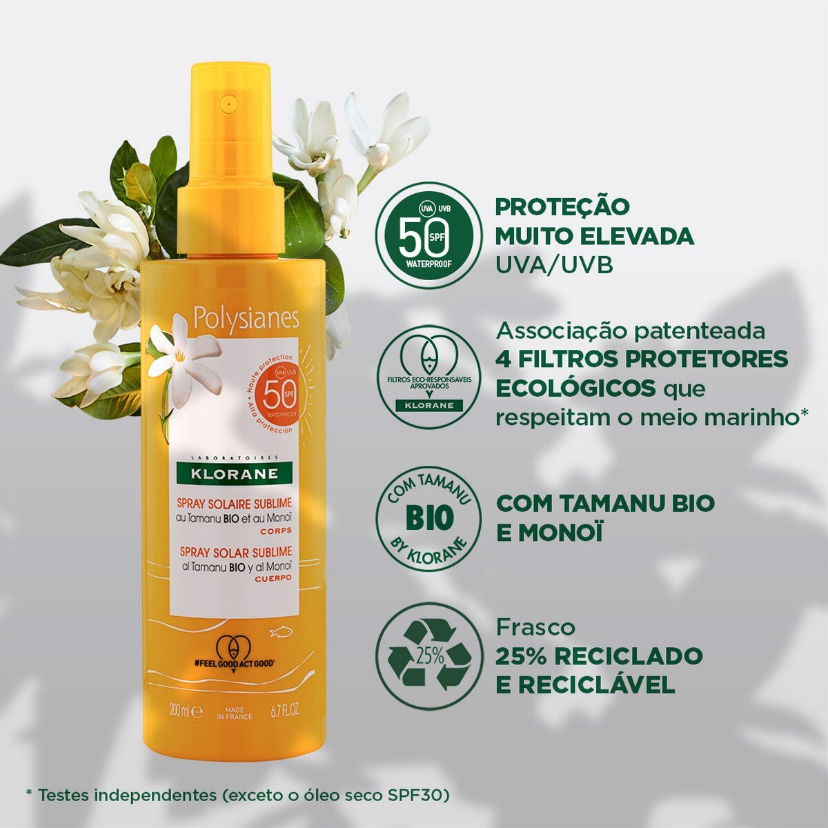 Protetor Solar Polysianes Spray Sublime SPF 50 200ml Klorane 4