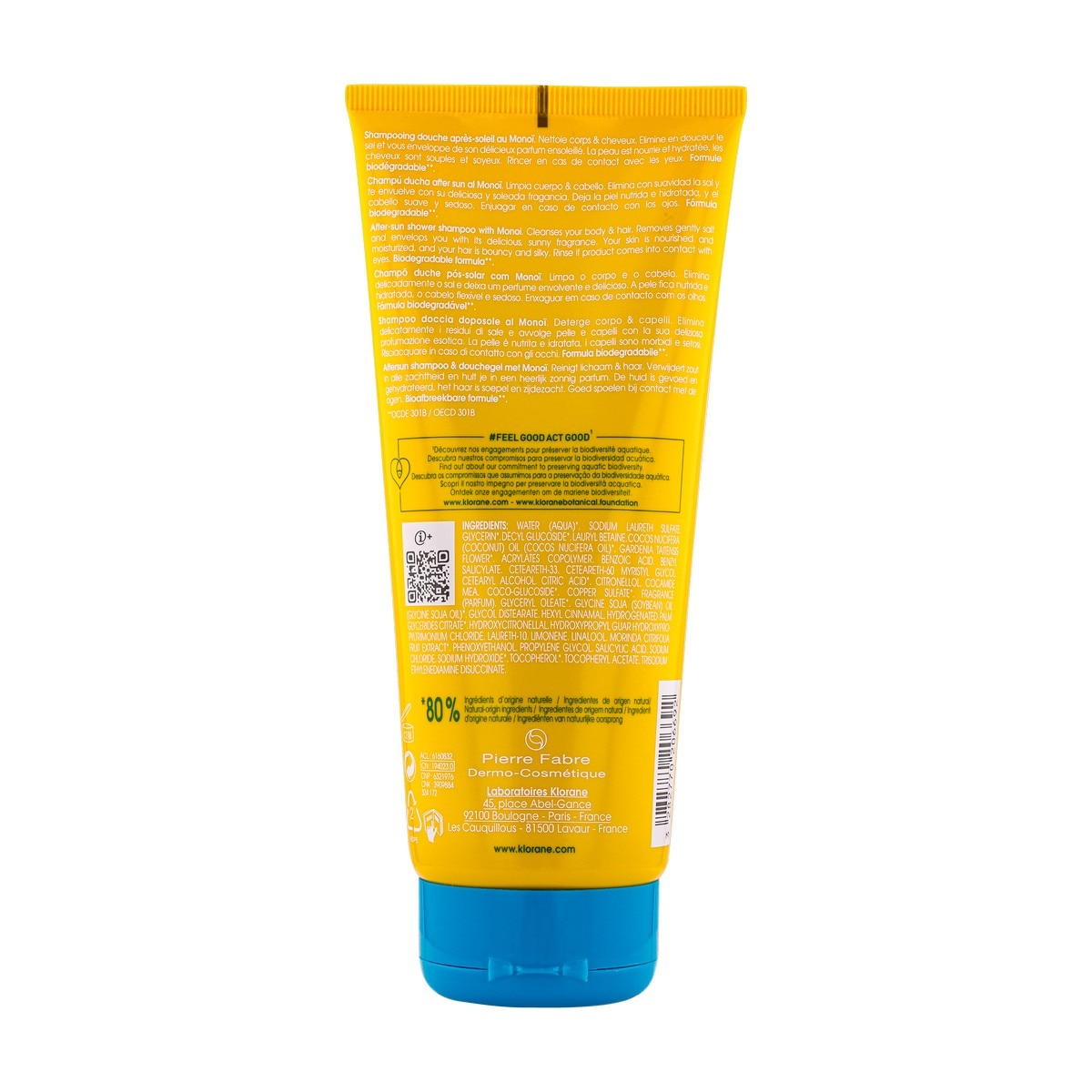 Champô e Gel Duche Polysianes After Sun 200ml Klorane 2