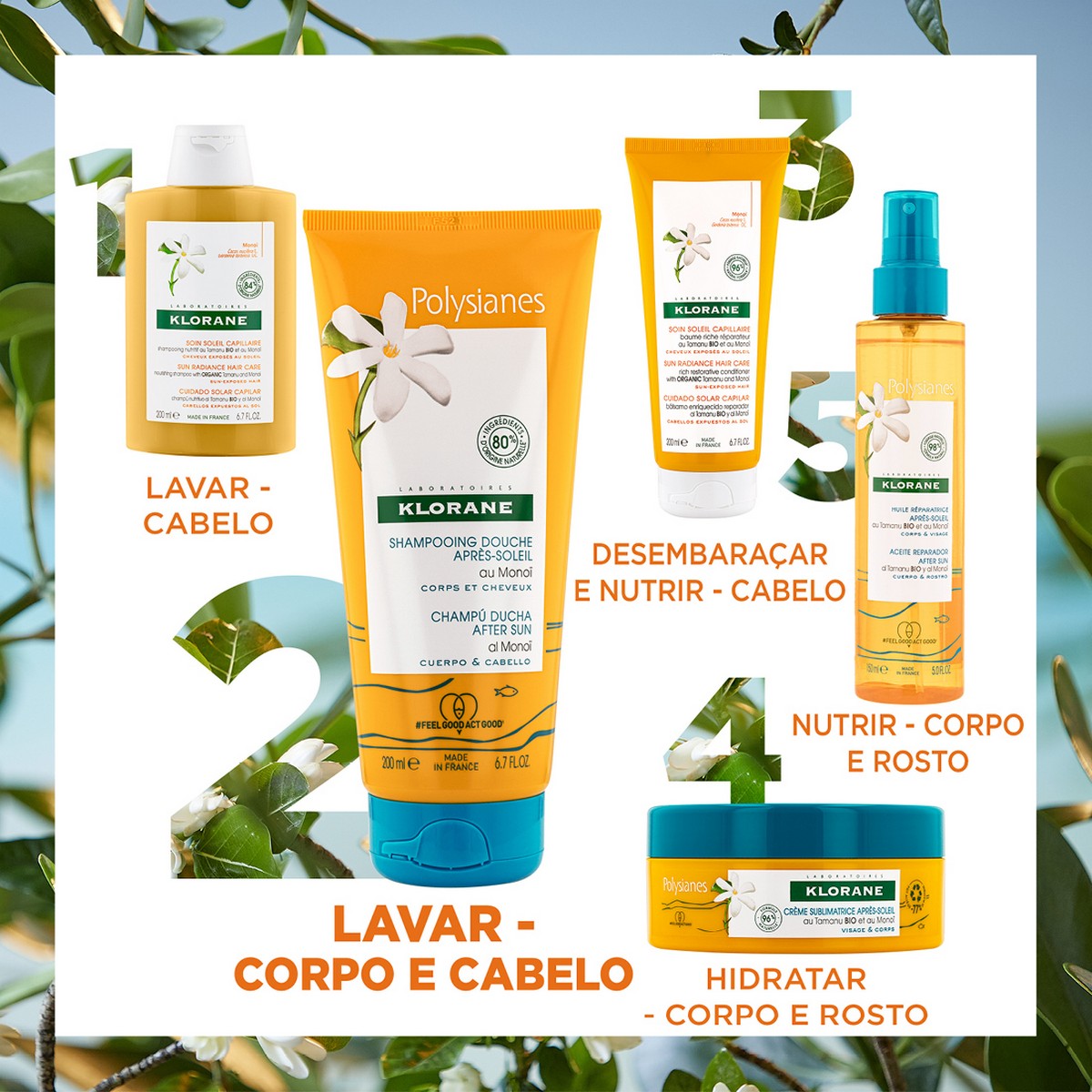 Champô e Gel Duche Polysianes After Sun 200ml Klorane 7