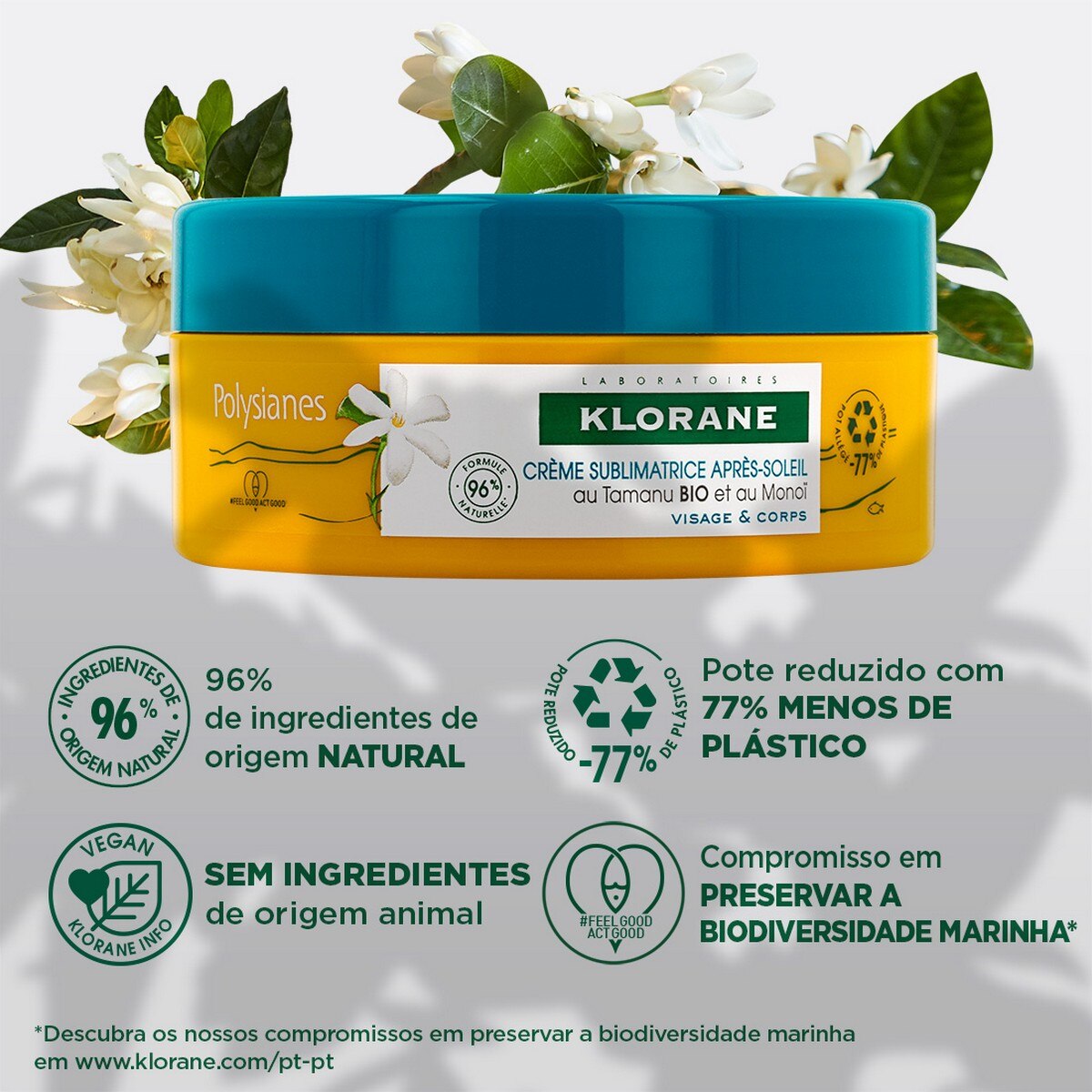 Creme Sublimador Pós-Solar Polysianes 200ml Klorane 4