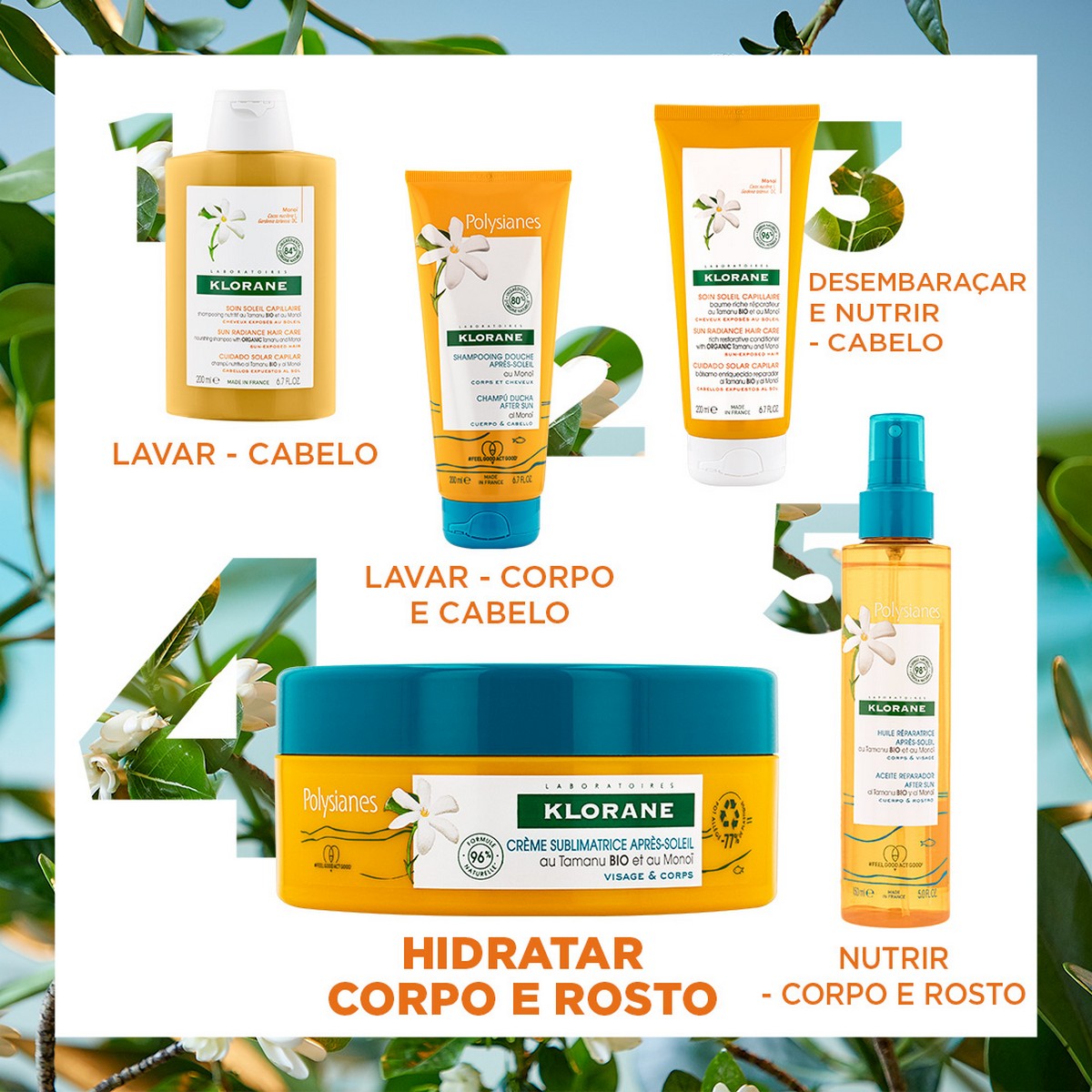 Creme Sublimador Pós-Solar Polysianes 200ml Klorane 7