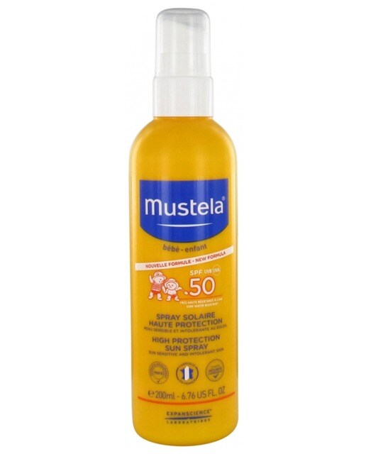 Protetor Solar em Spray Solar de Alta Proteção SPF 50 200 ml Mustela 1