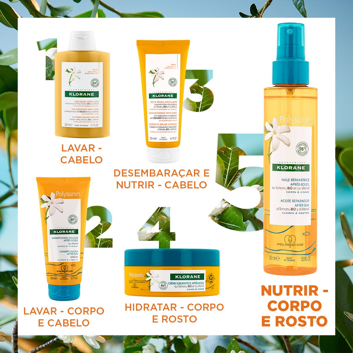 Óleo Reparador Pós-Solar Polysianes 150ml Klorane 6