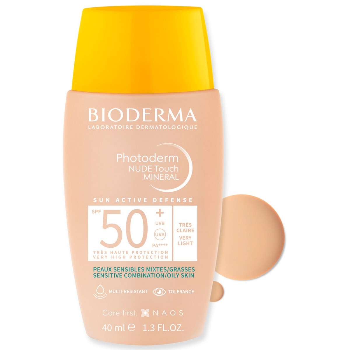 Protetor Solar Nude Touch Fluido Photoderm SPF50 + - 40 ml Muito Claro-2
